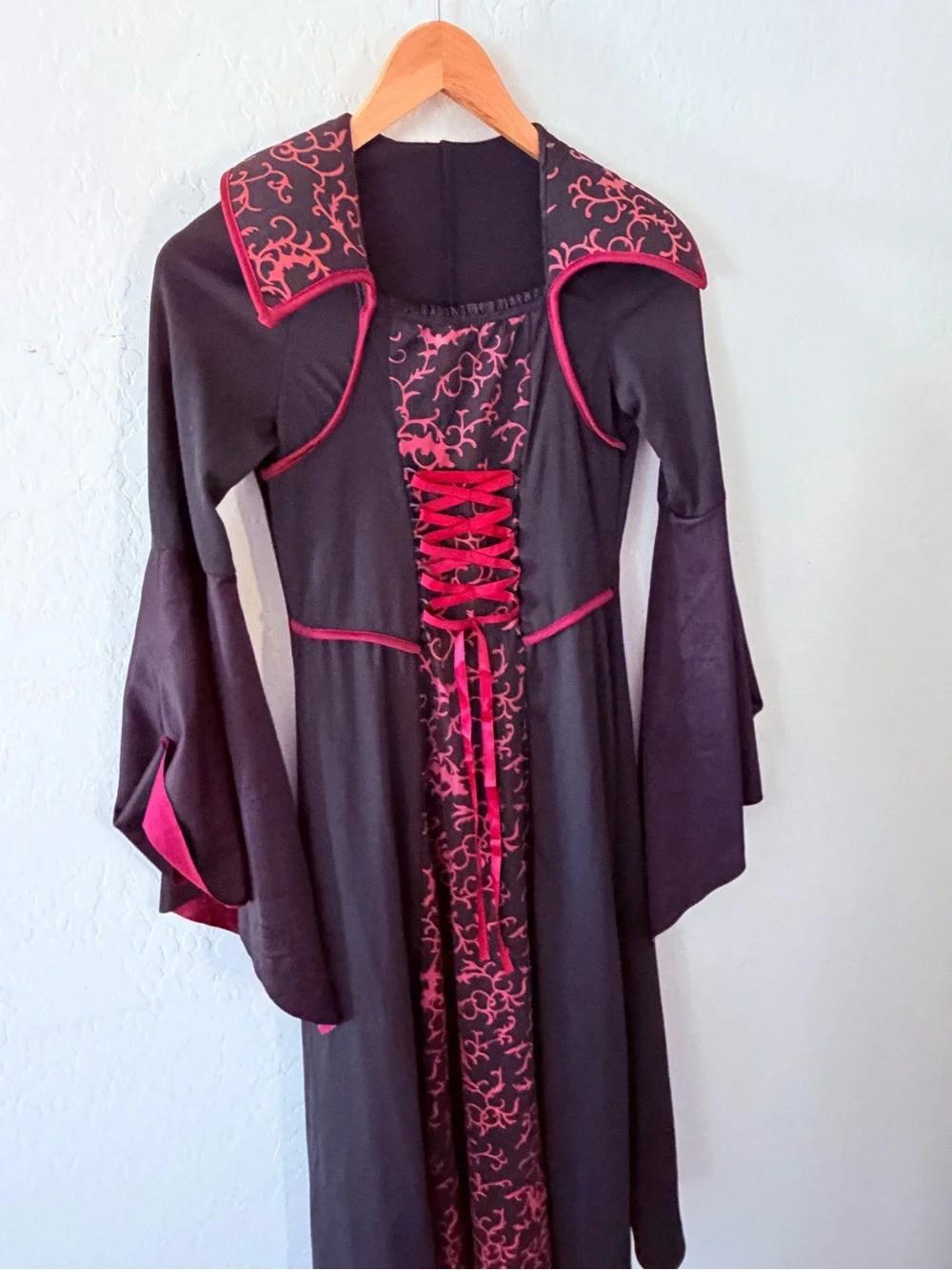 California Costumes Black Dress with Red Scroll Accents